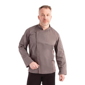 Giacca da cucina unisex con zip grigio grafite Hartford - Taglia XS - Chef Works - Fourniresto