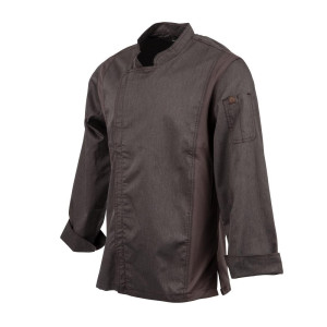 Giacca da cucina unisex con zip grigio grafite Hartford - Taglia XS - Chef Works - Fourniresto