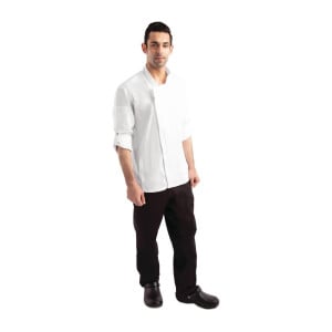 Veste de Cuisine Mixte à Fermeture Eclair Blanche Hartford - Taille M - Chef Works - Fourniresto