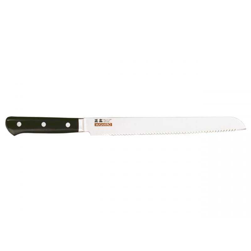 Coltello da pane con lama dentellata dolce 24 cm di qualità giapponese Masahiro