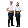 Grembiule da cameriere in denim blu con cintura ocra in cotone 700 x 430 mm - Whites Chefs Clothing - Fourniresto