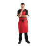 Tablier Bavette Rouge en Polycoton - Whites Chefs Clothing - Fourniresto