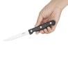 Coltello da carne con manico nero lama dentata 215 mm - Lotto da 12 - Olympia - Fourniresto