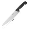 Coltello da cucina nero lama da 21,5 cm - Hygiplas - Fourniresto