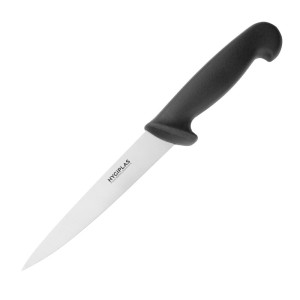 Coltello a filetto lama nera da 15 cm - Hygiplas - Fourniresto