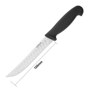 Coltello da ufficio alveolato nero lama 12,5 cm - Hygiplas - Fourniresto