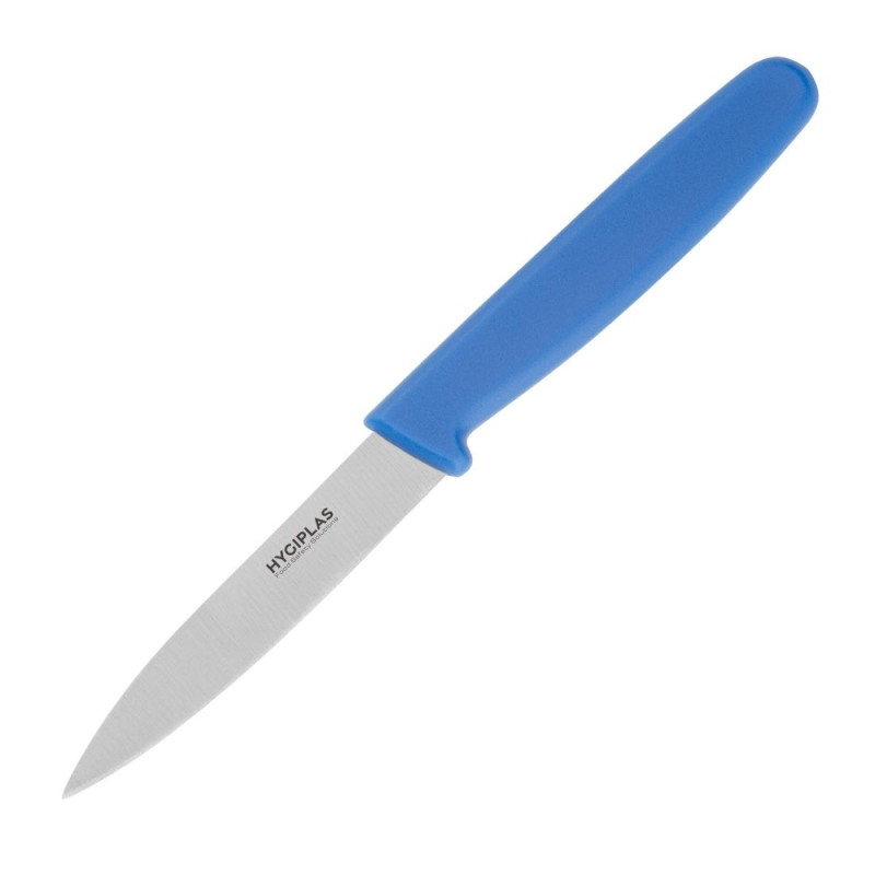 Coltello da ufficio lama blu 7,5 cm - Hygiplas - Fourniresto