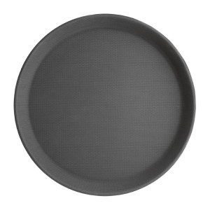 Round Black Non-Slip Tray Ø 280 mm - Olympia KRISTALLON - Fourniresto