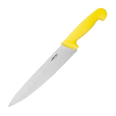 Coltello da cucina giallo lama 21,5 cm - Hygiplas - Fourniresto