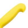 Coltello per tagliare giallo lama dentata 25,5 cm - Hygiplas - Fourniresto