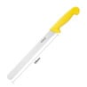 Coltello per tagliare giallo lama dentata 25,5 cm - Hygiplas - Fourniresto