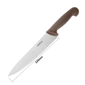 Coltello da cucina marrone lama 21,5 cm - Hygiplas - Fourniresto