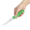 Coltello per verdure con lama dentata verde da 10 cm - Hygiplas - Fourniresto