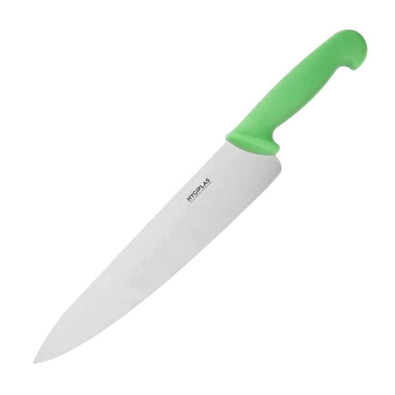 Coltello da cucina verde lama 25,5 cm - Hygiplas - Fourniresto