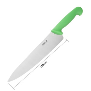 Coltello da cucina verde lama 25,5 cm - Hygiplas - Fourniresto