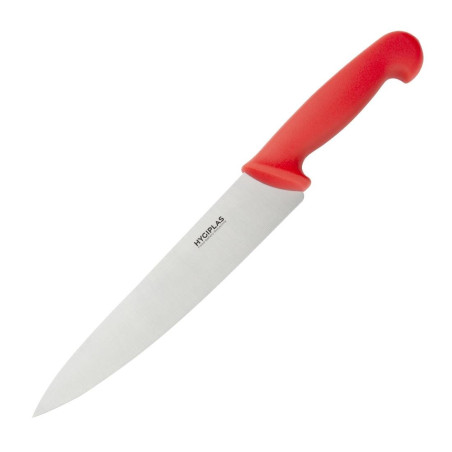 Coltello da cucina rosso lama 21,5 cm - Hygiplas - Fourniresto