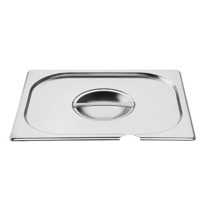 Coperchio in acciaio inox GN 1/2 con tacca - Vogue - Fourniresto