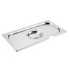 Coperchio in acciaio inox GN 1/3 con tacca - Vogue - Fourniresto