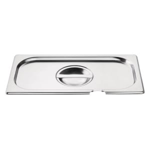 Coperchio in acciaio inox GN 1/3 con tacca - Vogue - Fourniresto