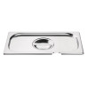 Coperchio in acciaio inox GN 1/3 con tacca - Vogue - Fourniresto