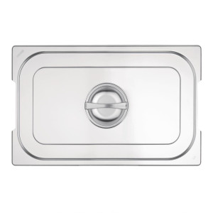 Stainless Steel Lid Gn 1/1 For Tray With Handles - Vogue - Fourniresto