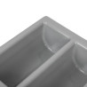 Vassoio portaposate grigio a 6 scomparti GN 1/1 325 x 530 mm - APS - Fourniresto