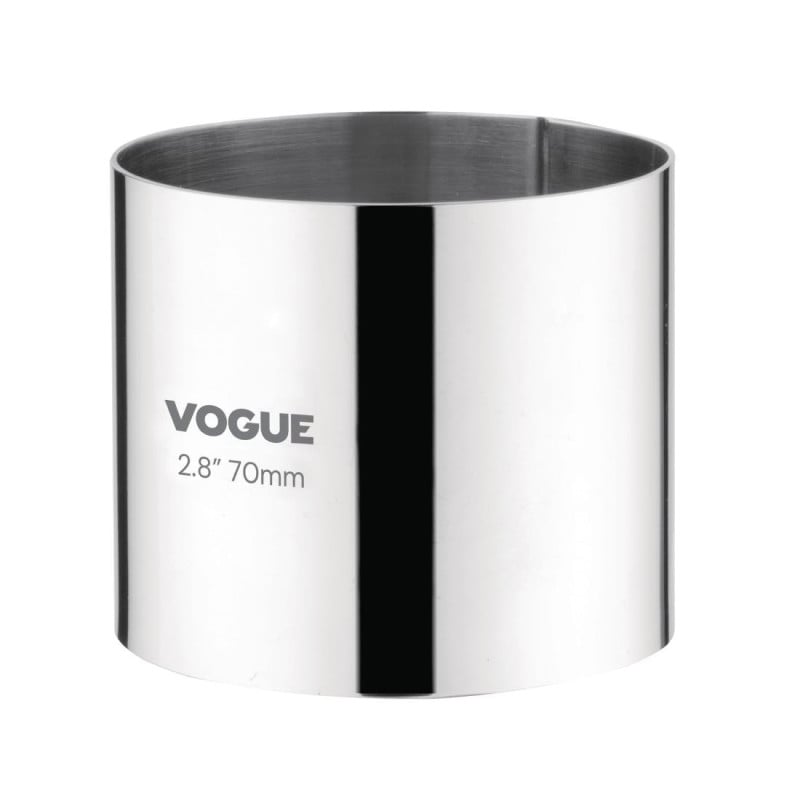 Cerchio per mousse in acciaio inossidabile Ø 70 mm H 60 mm - Vogue - Fourniresto