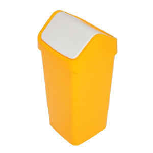 Cestino Giallo in Polipropilene con Coperchio a Battente 50 L - Scot Young - Fourniresto