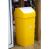 Cestino Giallo in Polipropilene con Coperchio a Battente 50 L - Scot Young - Fourniresto