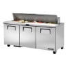 Stainless Steel Preparation Counter 3 Doors 538 L - TRUE - Fourniresto