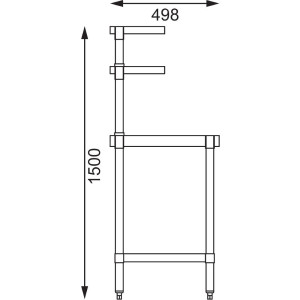 Tavolo in acciaio inossidabile con 2 ripiani superiori 1200 x 600 mm - Vogue - Fourniresto