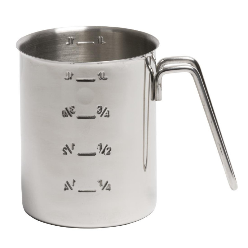 Pichet Mesureur Gradué En Inox 1 L - APS - Fourniresto Pichet Mesureur Gradué En Inox 1 L - APS - Fourniresto