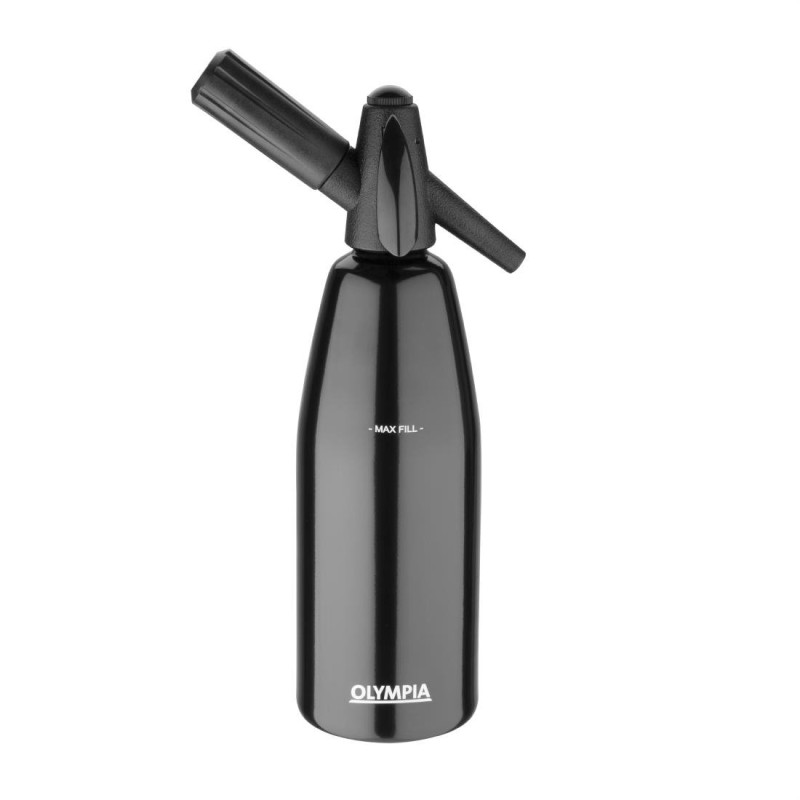 Sifone per acqua di Seltz nero 1 L - Olympia - Fourniresto