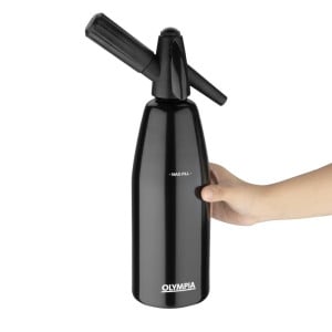 Sifone per acqua di Seltz nero 1 L - Olympia - Fourniresto