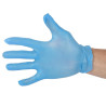 Gants Alimentaires en Vinyle Non Poudrés Bleus Taille M - Lot de 100 - Vogue - Fourniresto