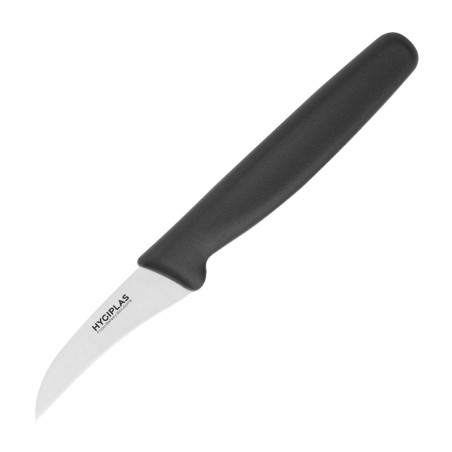 Coltello per sbucciare nero lama 6,5 cm - Hygiplas - Fourniresto