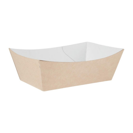 Piccolo vassoio alimentare in kraft compostabile 87 x 124 mm - Confezione da 500 - Colpac - Fourniresto