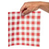 Greaseproof Paper Vichy Red 250 x 250 mm - Pack of 200 - FourniResto - Fourniresto