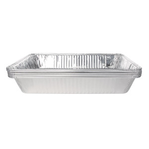 Plat Rectangulaire en Aluminium GN 1/1 9,6 L - Lot de 5 - Fiesta - Fourniresto