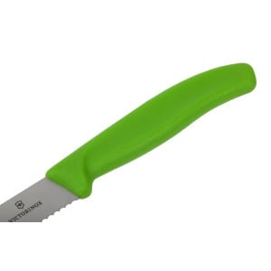 Coltello per pomodori verde lama dentellata 11 cm - Victorinox - Fourniresto