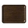 Non-slip Wenge Melamine Service Tray 430 x 330 mm - Roltex - Fourniresto