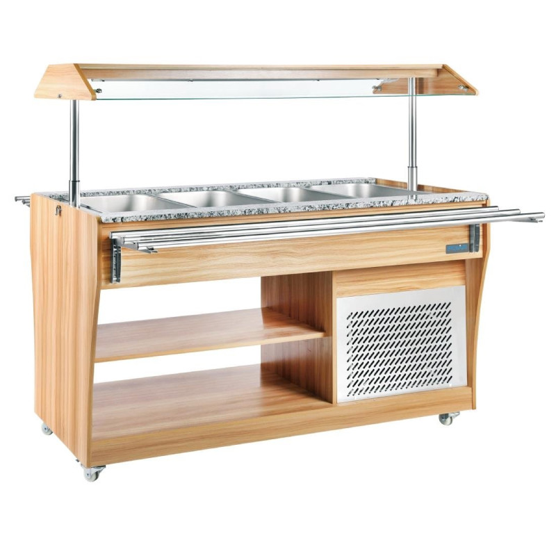 Buffet Refrigerato Centrale 4 GN 1/1 - Polar - Fourniresto