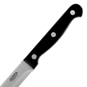 Coltello da bistecca arrotondato nero - Lotto di 12 - Olympia - Fourniresto