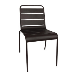 Chaise Empliable à Lattes Noire en Acier - Lot de 4 - Bolero - Fourniresto