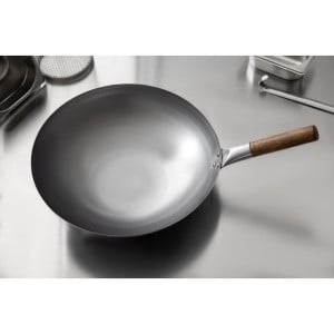 Wok in acciaio con fondo emisferico Londonwok Ø 38 cm - FourniResto - Fourniresto