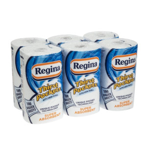 Asciugatutto Regina Thirst Pockets 100 Fogli - Confezione da 6 - FourniResto - Fourniresto