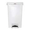 Cestino a pedale frontale Slim Jim StepOn bianco 50L - Rubbermaid - Fourniresto