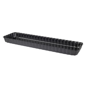 Stampo per crostata rettangolare antiaderente con fondo removibile 360 mm - De Buyer - Fourniresto