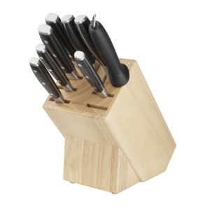 Wooden 9-Piece Knife Block - Vogue - Fourniresto