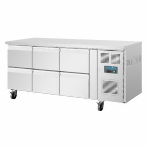 Tavolo Refrigerato GN 1/1 Ventilato 6 Cassetti Serie U 465L - Polar - Fourniresto